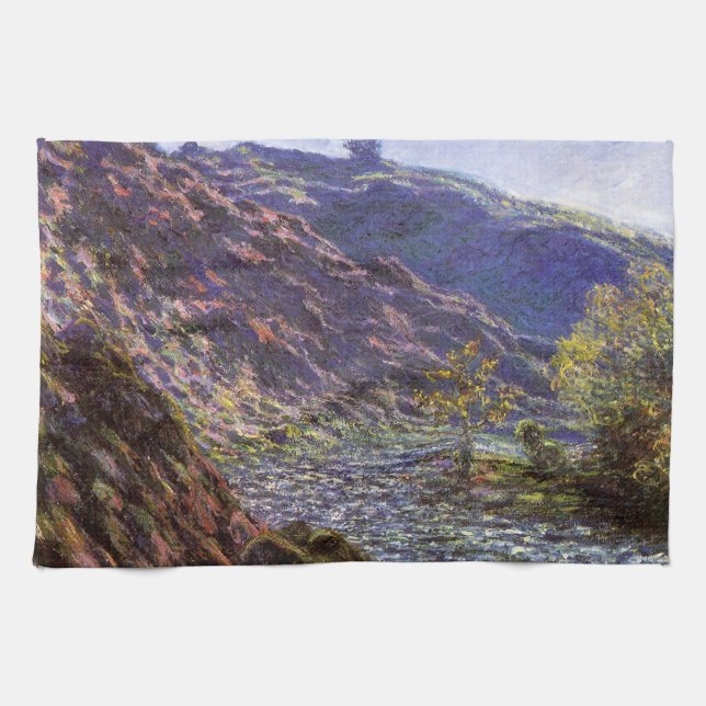 Lilla Creuse, solljus av Claude Monet Kökshandduk (Horisontell)
