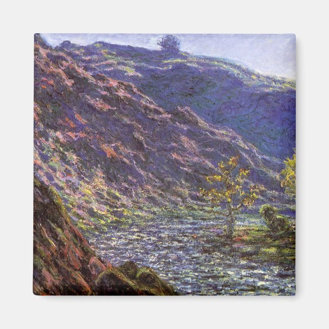 Lilla Creuse, solljus av Claude Monet Magnet (Framsidan)