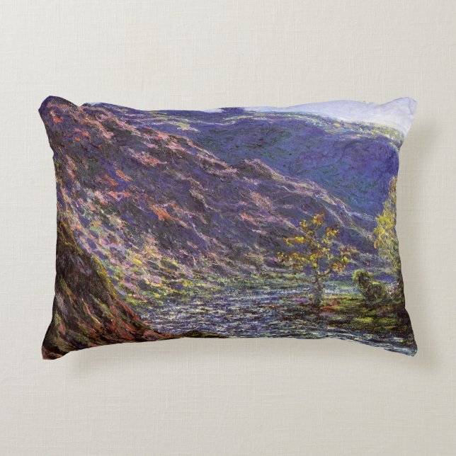 Lilla Creuse, solljus av Claude Monet Prydnadskudde (Framsidan)