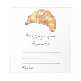 Lilla Croissant Birthday Time-meddelande Anteckningsblock