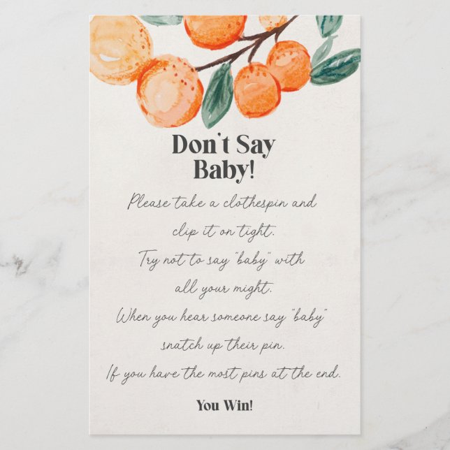 lilla cutie babydusch säger inte baby-spel (Framsida)