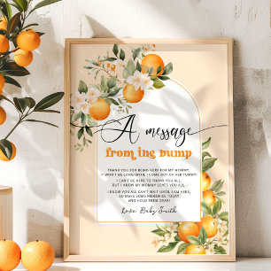 Lilla cutie-babyduschmeddelande från bump poster