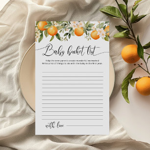 Lilla cutie Citrus Tema baby bucket list