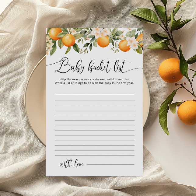 Lilla cutie Citrus Tema baby bucket list (Skapare uppladdad)
