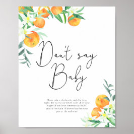 Lilla cutie, säg inte baby poster