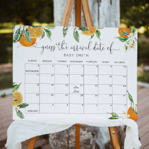 Lilla cutik Gissa förfallodatumkalendern Poster