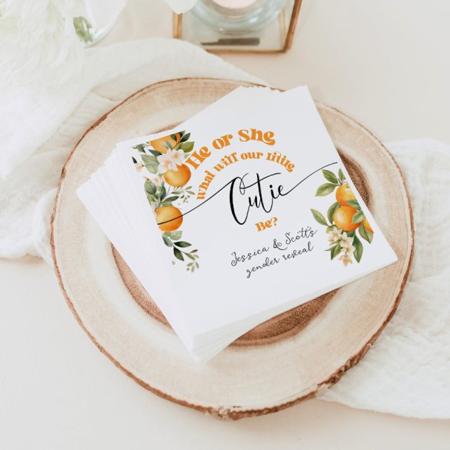 Lilla cutisk gender avslöjar honom eller henne pappersservett (Skapare uppladdad)