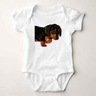 Lilla Dachshund Design Baby Bodydress Tee Shirt