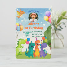 Lilla Dino 1-års inbjudan