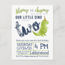 Lilla Dino 2-års födelsedag Dinosaurie tema Pojke 