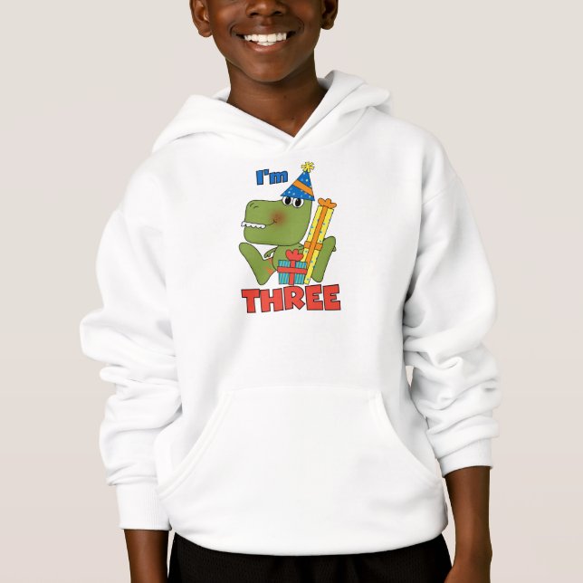 Lilla Dino 3:e födelsedagskjortor och gåvor T Shirt (Framsida)