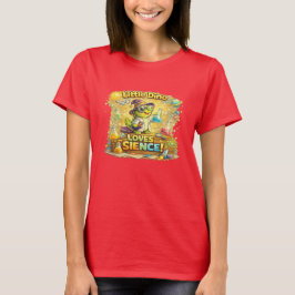 Lilla Dino älskar vetenskap – söta förskoleinlärni T Shirt