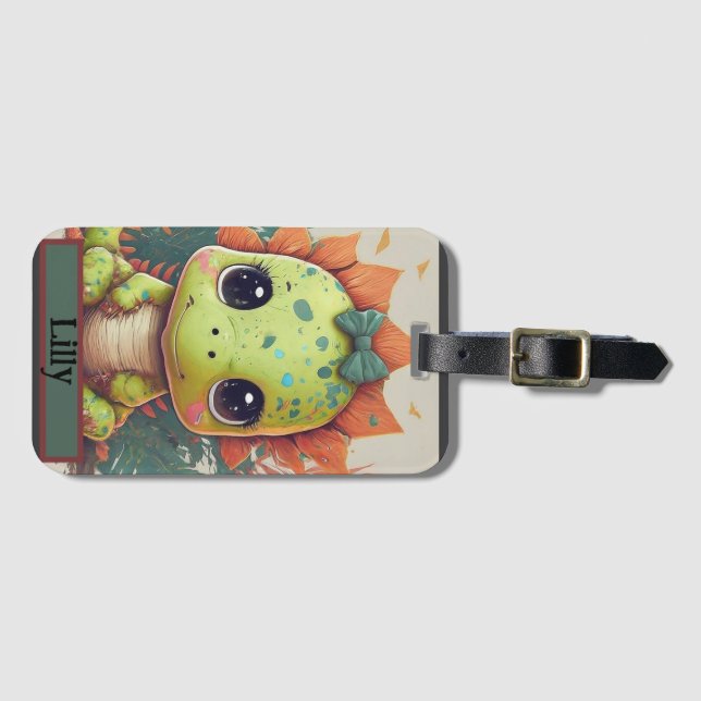 Lilla Dino Explorer: Roar med självförtroende! Bagagebricka (Framsida horisontal)