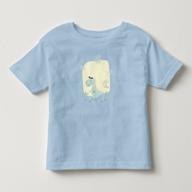 Lilla Dino Glädje   T Shirt (Framsida)