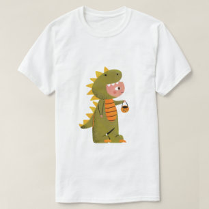 Lilla dino hemsökt natt t shirt