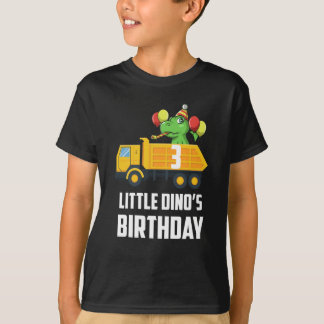 Lilla dinos födelsedag, 3 år gammal tonåring pojkg t shirt