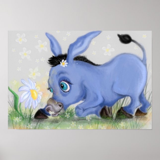 Lilla Donkey och Daisy Poster måla text (Framsidan)