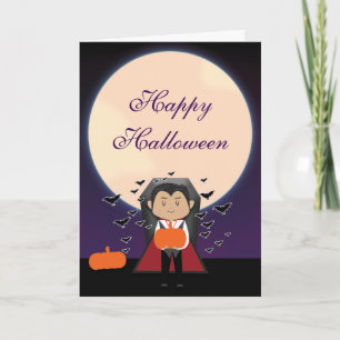Lilla Dracula Vampire Barn Halloween Faltkort Kort