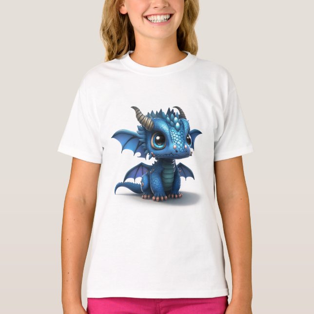 Lilla Drakon T Shirt (Framsida)