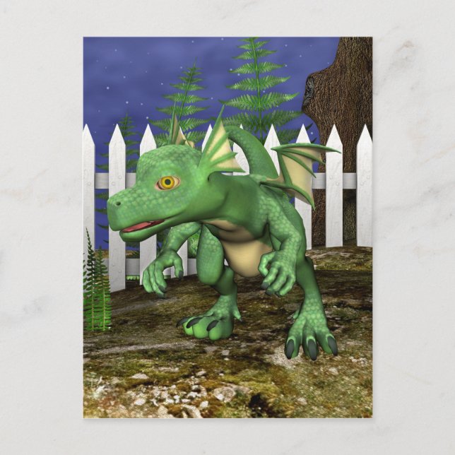 Lilla Drakon Vykort (Framsida)