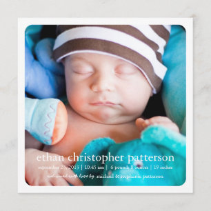 Lilla Dream Two Photo Square Birth-meddelande Meddelande