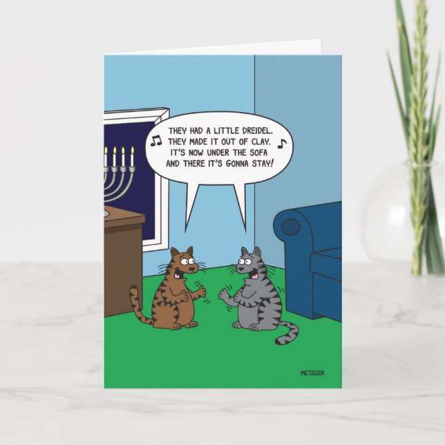 Lilla Dreidel  Chanukka Kort (Framsida)