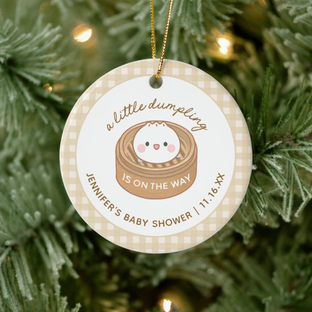 Lilla Dumpling Baby Shower Favors Ornament (Träd)