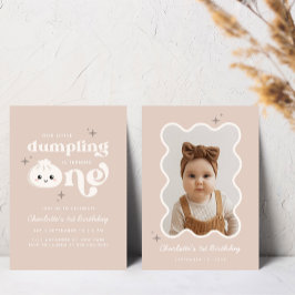 Lilla Dumpling Bao Dim Sum Birthday-inbjudan Inbjudningar