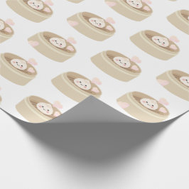 Lilla Dumpling White Wrapping Papper Presentpapper