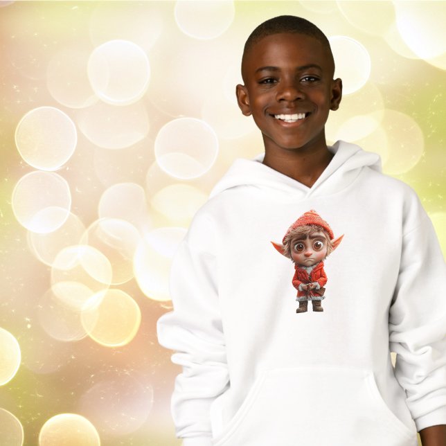 Lilla Elf Boy's Hoodie T Shirt (Skapare uppladdad)