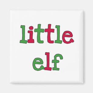 Lilla Elf-Helgdag T-shirts och presenter Magnet