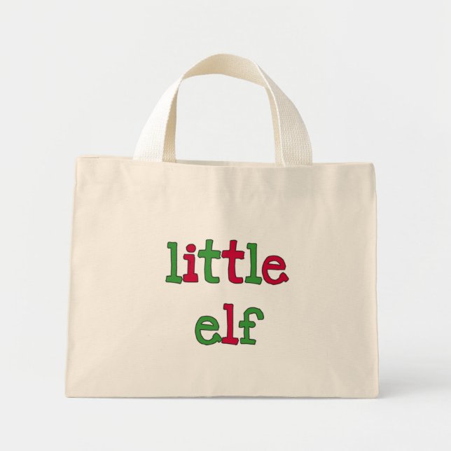 Lilla Elf-Helgdag T-shirts och presenter Mini Tygkasse (Framsidan)