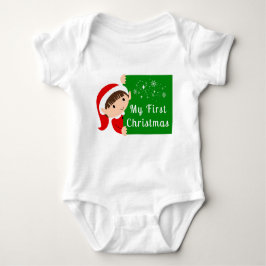 Lilla Elf's My First jul Text Helgdag Gift T Shirt