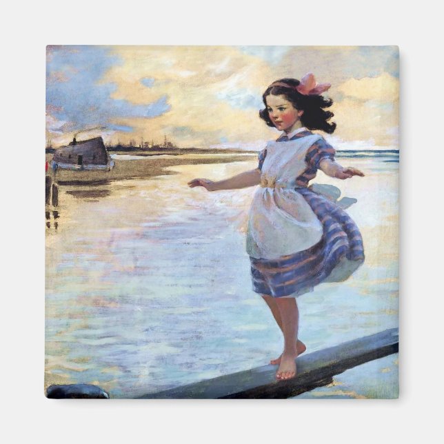 “Lilla Eml'y” av Jessie Willcox Smith Magnet (Framsidan)