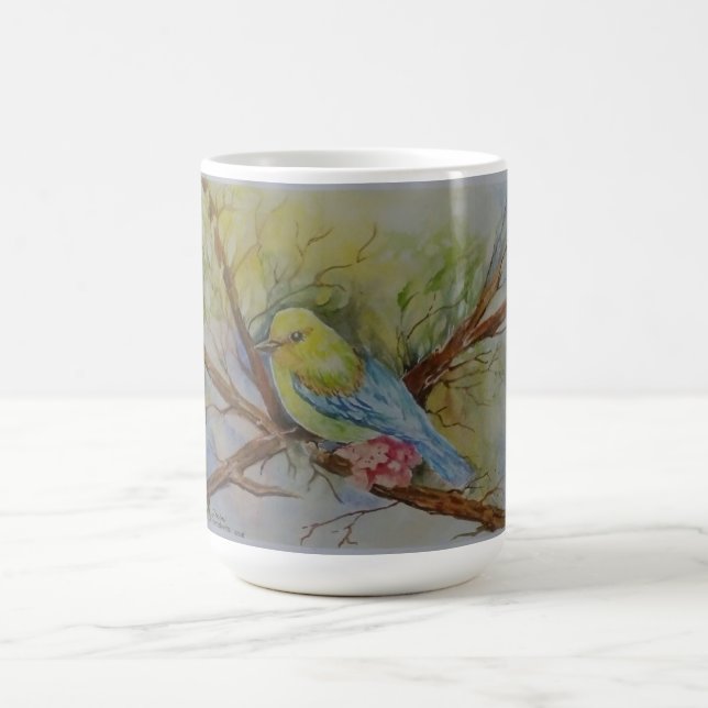 Lilla fågel kaffemugg (Center)