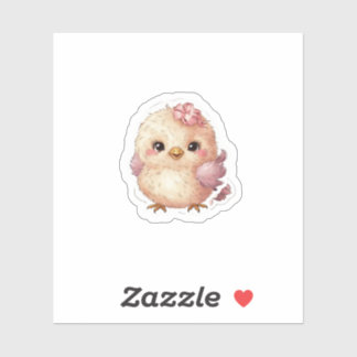 Lilla fågel med båge klistermärken