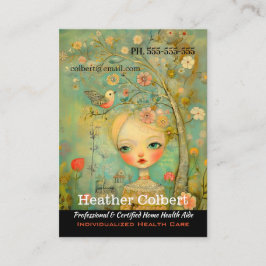 Lilla fågel som hjälper Händer Visitkort