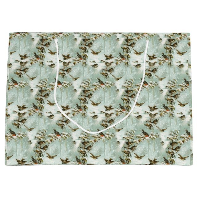 Lilla fåglar i Snö (Framsidan)