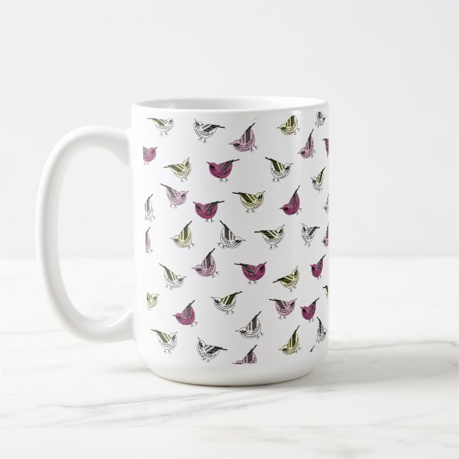 Lilla fåglar kaffemugg (Vänster)