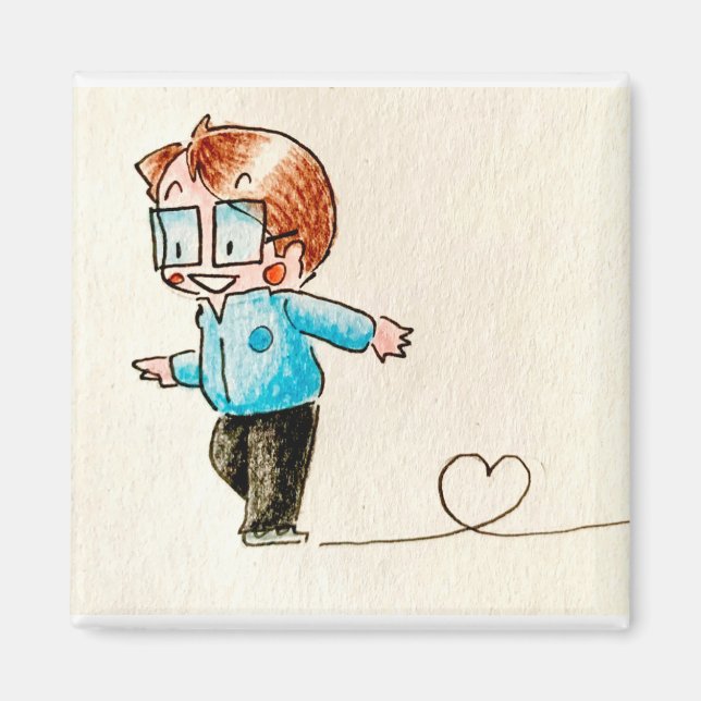 Lilla figur-skridskor magnet (Framsidan)