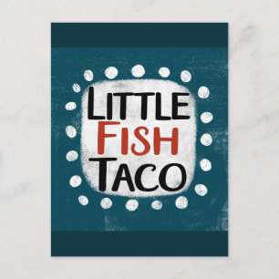 Lilla Fish Taco-vykort Vykort