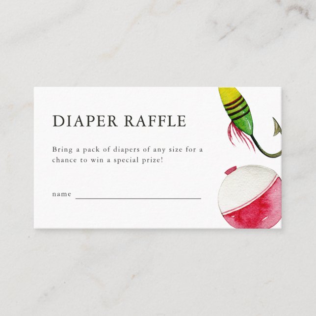 Lilla fiskare, babystövel, dykare - Raffle Card Placeringskort (Framsida)