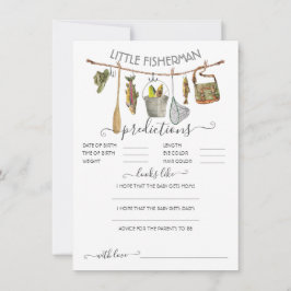 Lilla Fiskare Clothesline Baby Predictions Game Inbjudningar