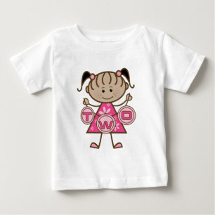 Lilla flicka 2:a födelsedag T-shirts och gåvor