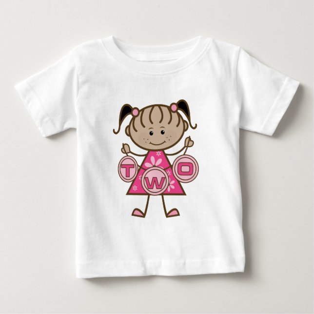 Lilla flicka 2:a födelsedag T-shirts och gåvor (Framsida)