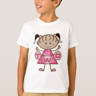 Lilla flicka 2:a födelsedag T-shirts och gåvor