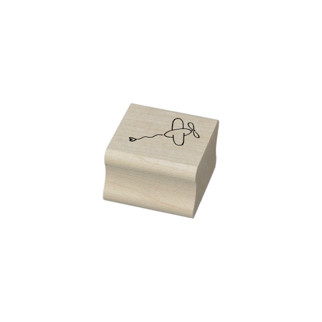 Lilla flygplan med hjärta stämpel (Stämpel)