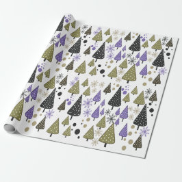 Lilla Forest Sage-Lila-emballering papper Presentpapper