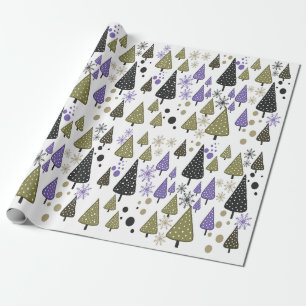 Lilla Forest Sage-Lila-emballering papper Presentpapper
