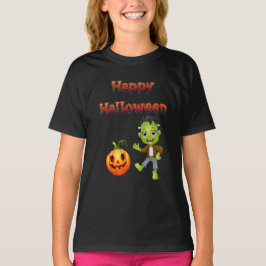Lilla Frankenstein Halloween-tema. T Shirt